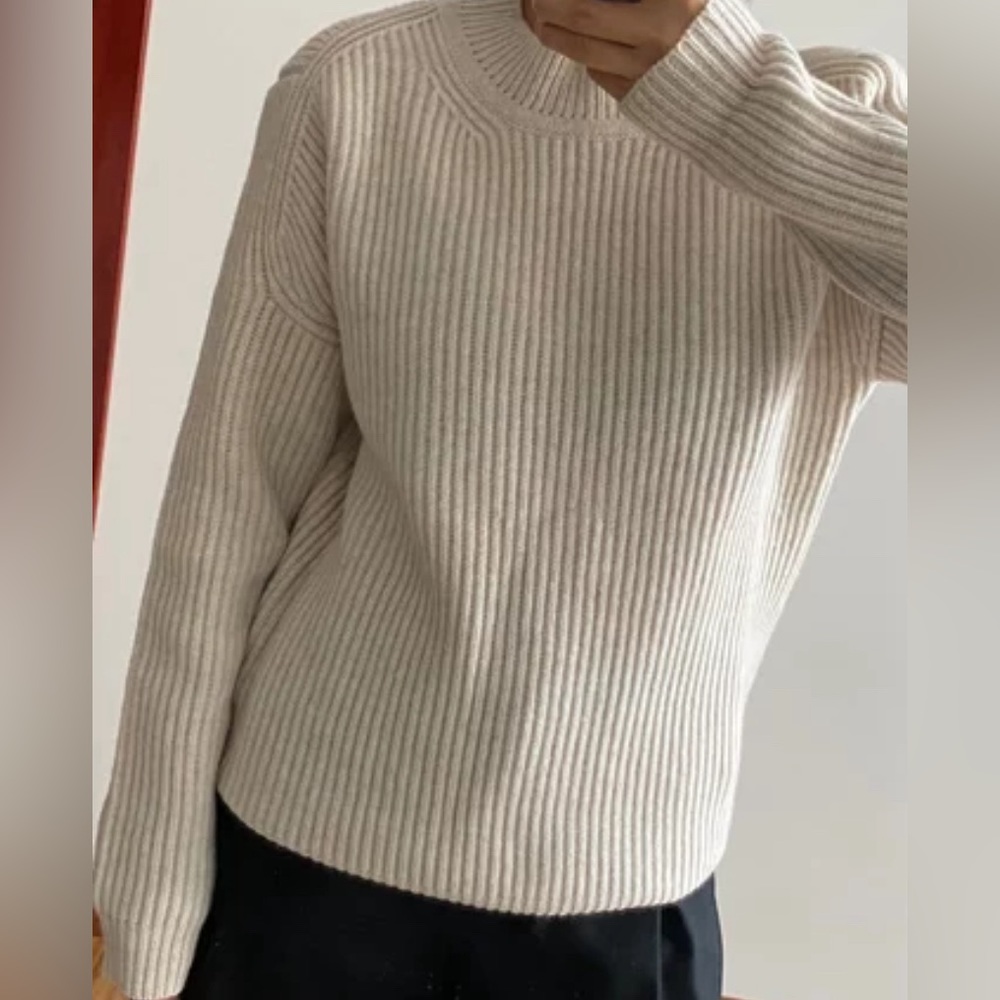 Jil Sander navy wool sweater